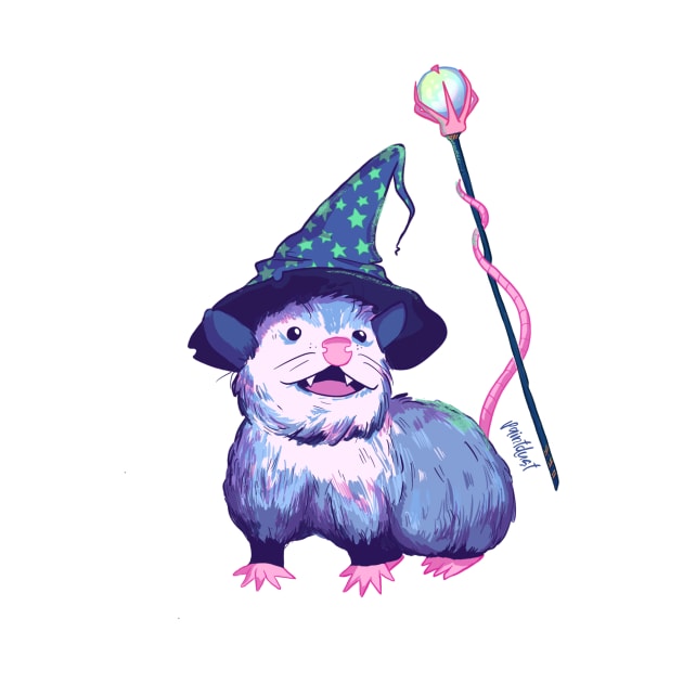 Wizard Opossum by paintdust