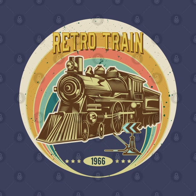 RETRO TRAIN by CatCoconut-Art