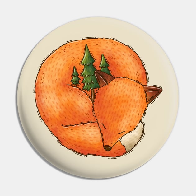 Fox Forest Pin by Tania Tania