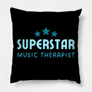 Music Therapist Superstar – Typography – Peach Pillow