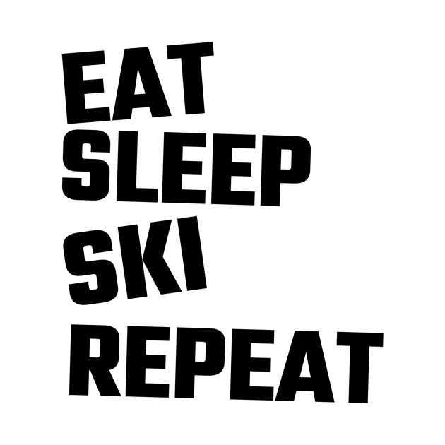 Eat Sleep Ski Repeat by Mint Tee