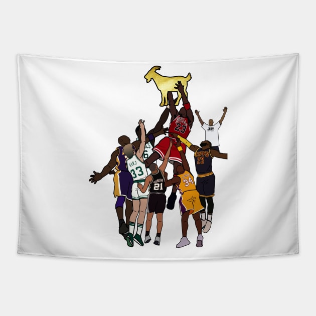 Michael Jordan Is The GOAT - NBA Chicago Bulls Tapestry by xavierjfong