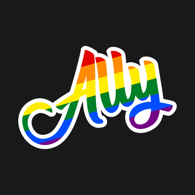 Cute Ally Rainbow Pride Flag by jpmariano