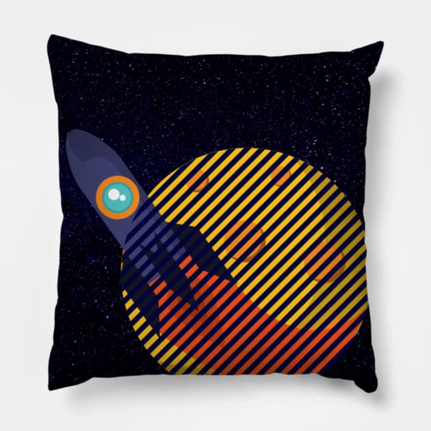 spacecraft Pillow by beleafcreativ