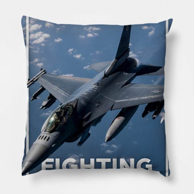 Fighting Falcon F16 Pillow by Aircraft.Lover