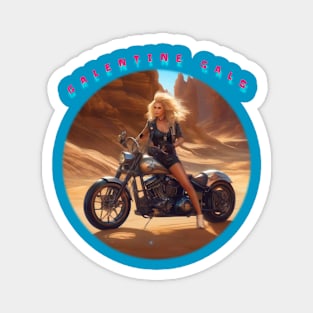 Galentines gal on a motorbike Magnet