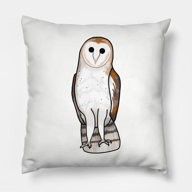 Beautiful Barn Owl (Large Print) Pillow by Aeriskate