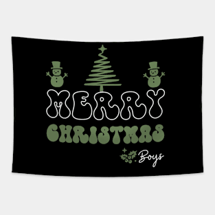 Merry Christmas Boys Tapestry