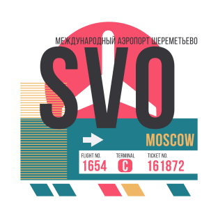 Moscow (SVO) Airport Code Baggage Tag T-Shirt