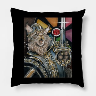 The Cat Knight - Borderless Version Pillow