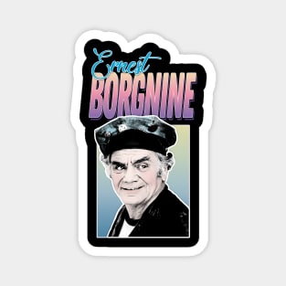 Ernest Borgnine Retro Styled Tribute Design Magnet