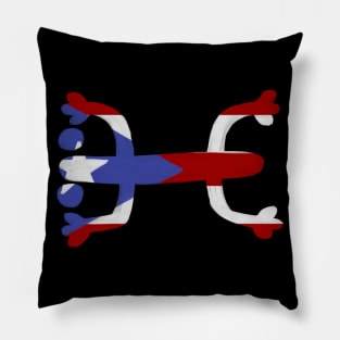 Puerto Rican Flag Frog Variant Pillow