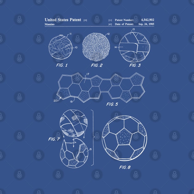 Soccer Ball Patent - Football Art - Blueprint by patentpress