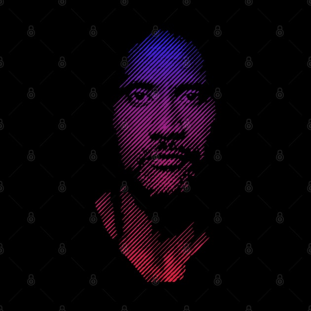 Dwayne Johnson Halftone style by Aldyz