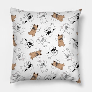 Dogs Seamless Pattern Design Pillow