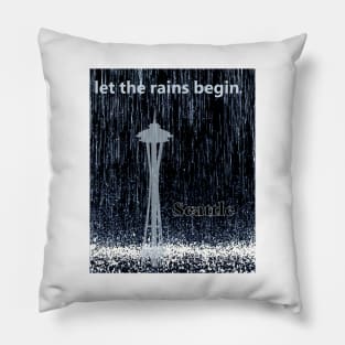 Seattle rain Pillow