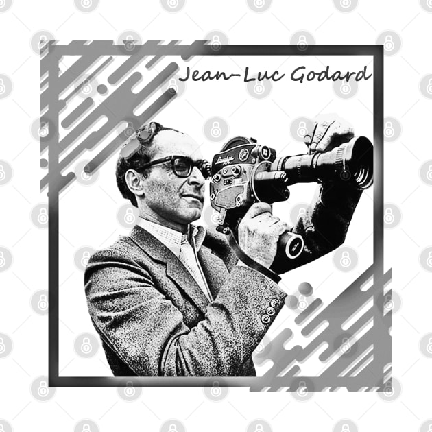 Jean-Luc Godard in Black and White Frame Concept by Mysimplicity.art