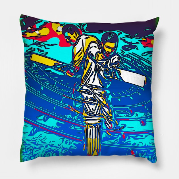 World Cup Cricket Batsman Passion P3 Pillow by FasBytes