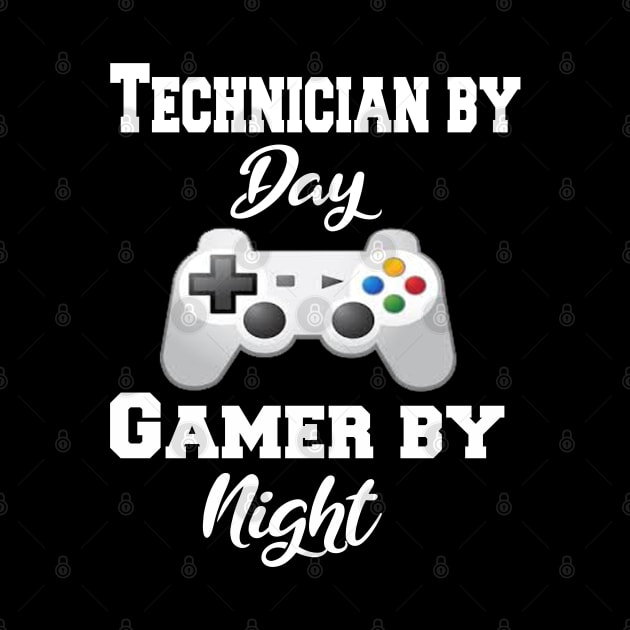 Technician By Day Gamer By Night by Emma-shopping