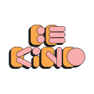 3d retro style Be Kind text T-Shirt