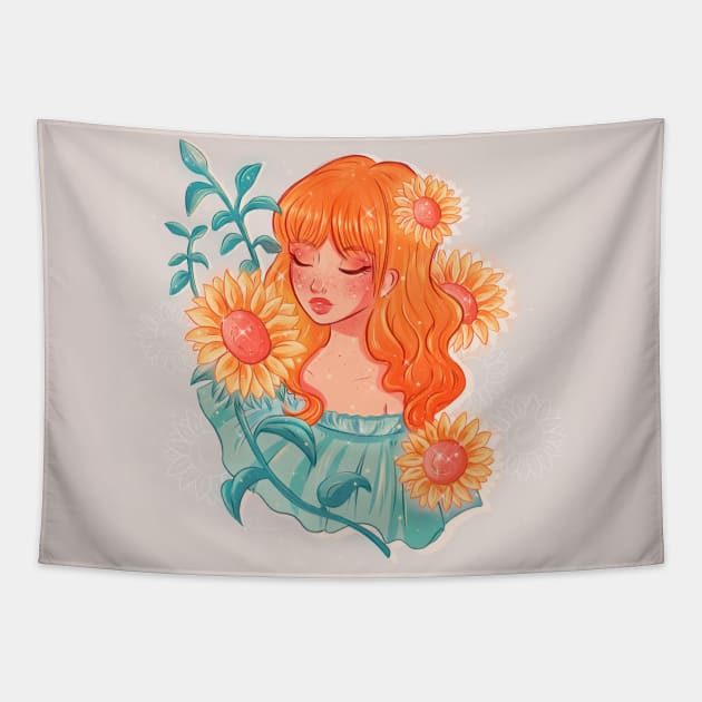 sunflower Tapestry by ariadnadraws