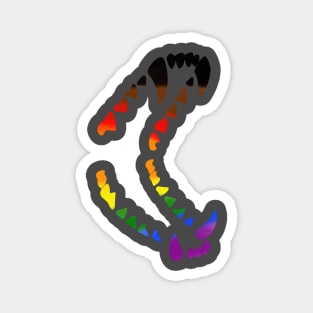 Wolf Teeth Pride: Gay Pride 2.0 Magnet