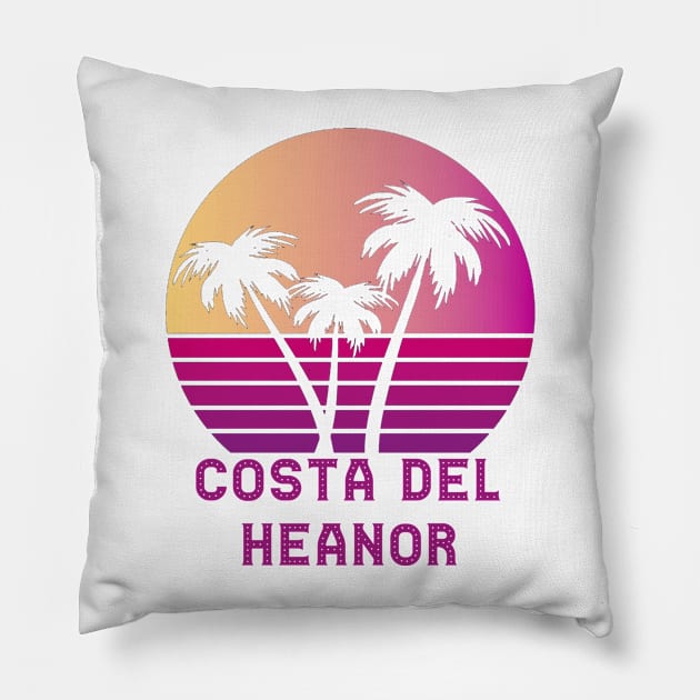 Costa Del Heanor Derbyshire Funny Amber Valley Design Pillow by RADGEGEAR2K92