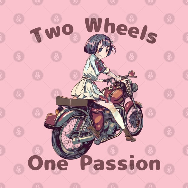 Anime girl biker Biker chick Biking by Japanese Fever