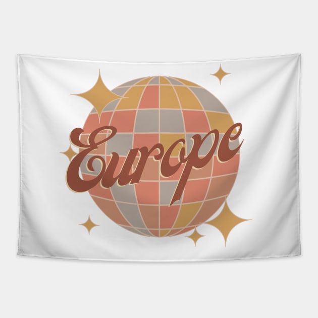 Europe european tourist Retro Vintage Design Tapestry by Bailamor