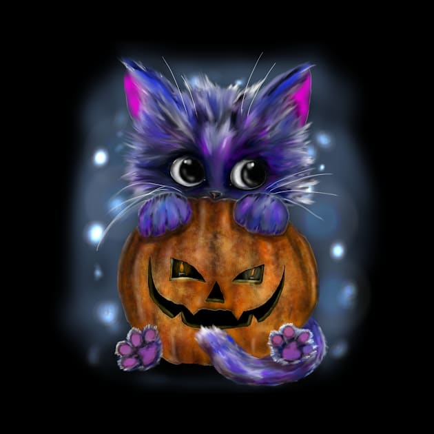 cat and pumpkin by NemfisArt