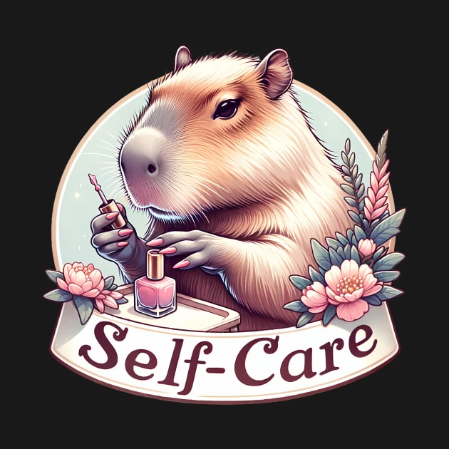 Self-care Capybara Painting Nails by TheCloakedOak