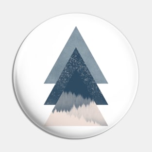 Geometric abstract night landscape art Pin