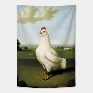 White Chicken Tapestry