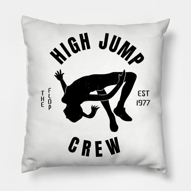 Women Athletics High Jump Crew Girl Athlete Gift Pillow by atomguy