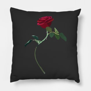 rose from beauty and the beast Pillow