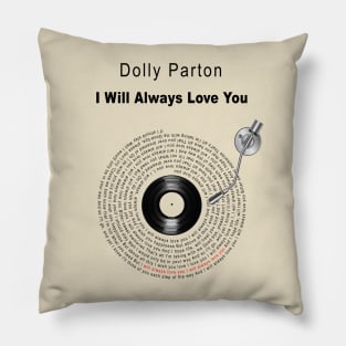 I WILL ALWAYS LOVE YOU LYRICS ILLUSTRATIONS Pillow