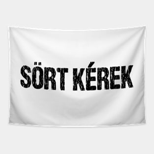 Sort Kerek Beer Please Funny Hungarian Language Distressed Tapestry