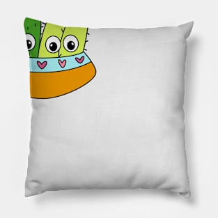 Cute Cactus Design #329: Cute Cacti Arrangement In A Cute Bowl Pillow