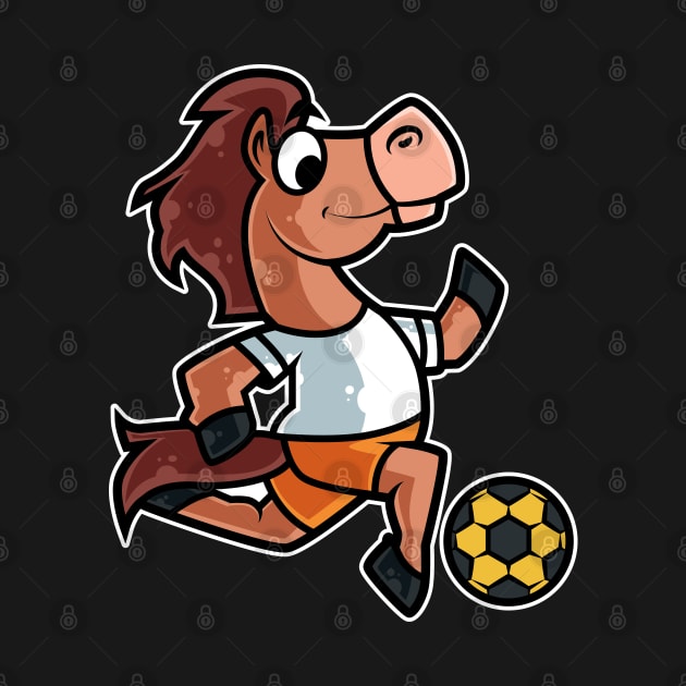 Horse Football Game Day Funny Team Sports Soccer design by theodoros20