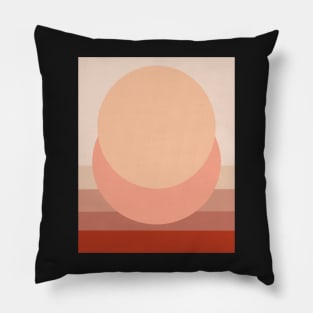 Minimal Sunset #3 - Abstract Art Print Pillow