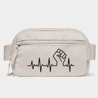 Raised Fist Heartbeat Rebel Activism Power Bag