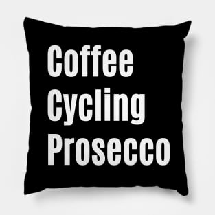 Coffee, Cycling, Prosecco Cycling Shirt for Her, Cycling T-Shirt for Her, Cycling Gifts for Her, Indoor Cycling, Prosecco Lover, Prosecco and Spinning, Coffee and Bikes, Coffee and Spinning Shirt T-Shirt, Cycling and Prosecco Pillow