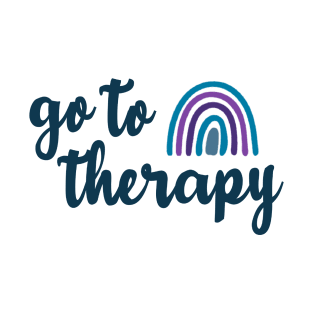 Go To Therapy Blue and Purple Rainbow T-Shirt