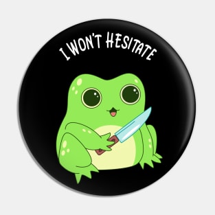 Crazy Kawaii Frog Funny Humor Irony Pin