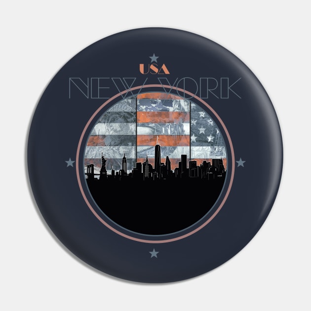 new york skyline Pin by BekimART