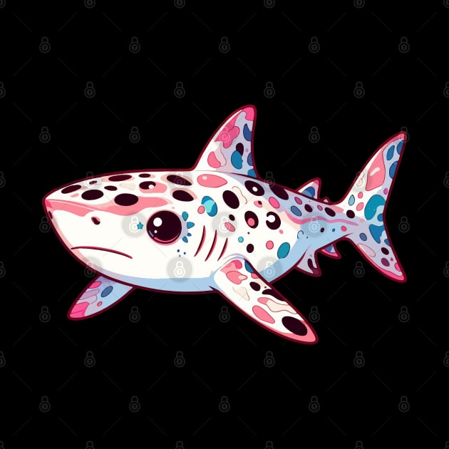 Kawaii Pink Leopard Shark by TomFrontierArt