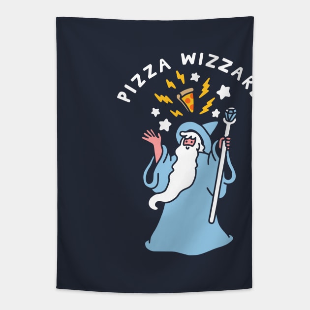 Magical Pizza Wizzard Tapestry by obinsun