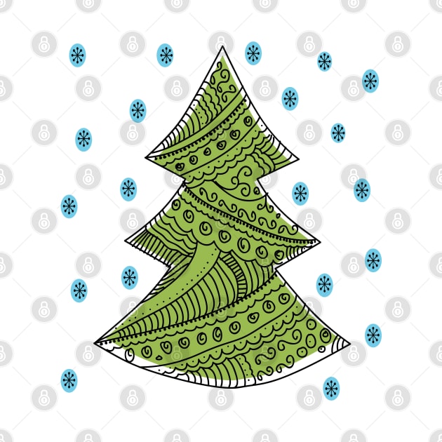 Green Xmas tree by aanygraphic