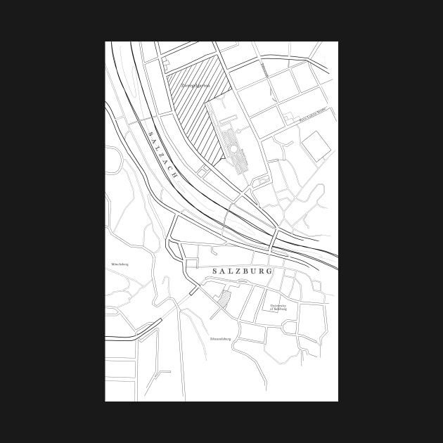 Salzburg, Austria, Map Illustration by emmalouvideos