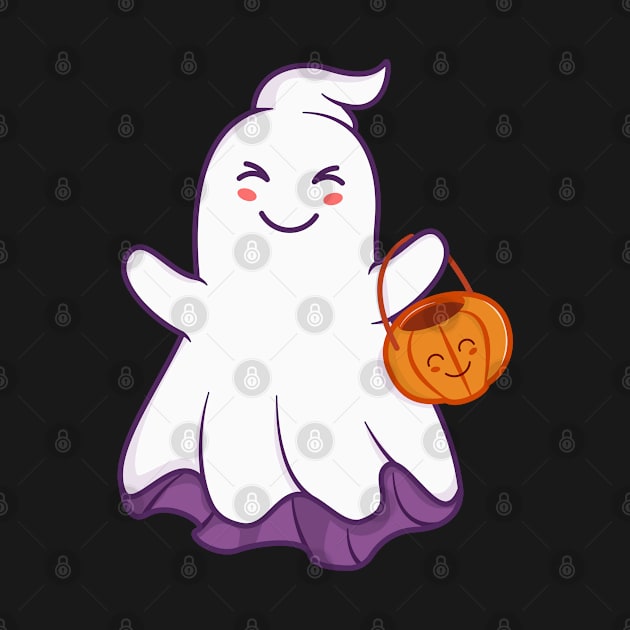 Cute Trick or Treat Ghost by Hixon House